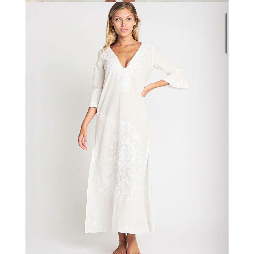 Debbie Katz TALIAH MAXI TUNIC WHITE new sizes large